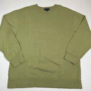 Vtg Y2K Non-Fiction Canadian Classic Green 100% Cotton Fleece Sweatshirt Sz M